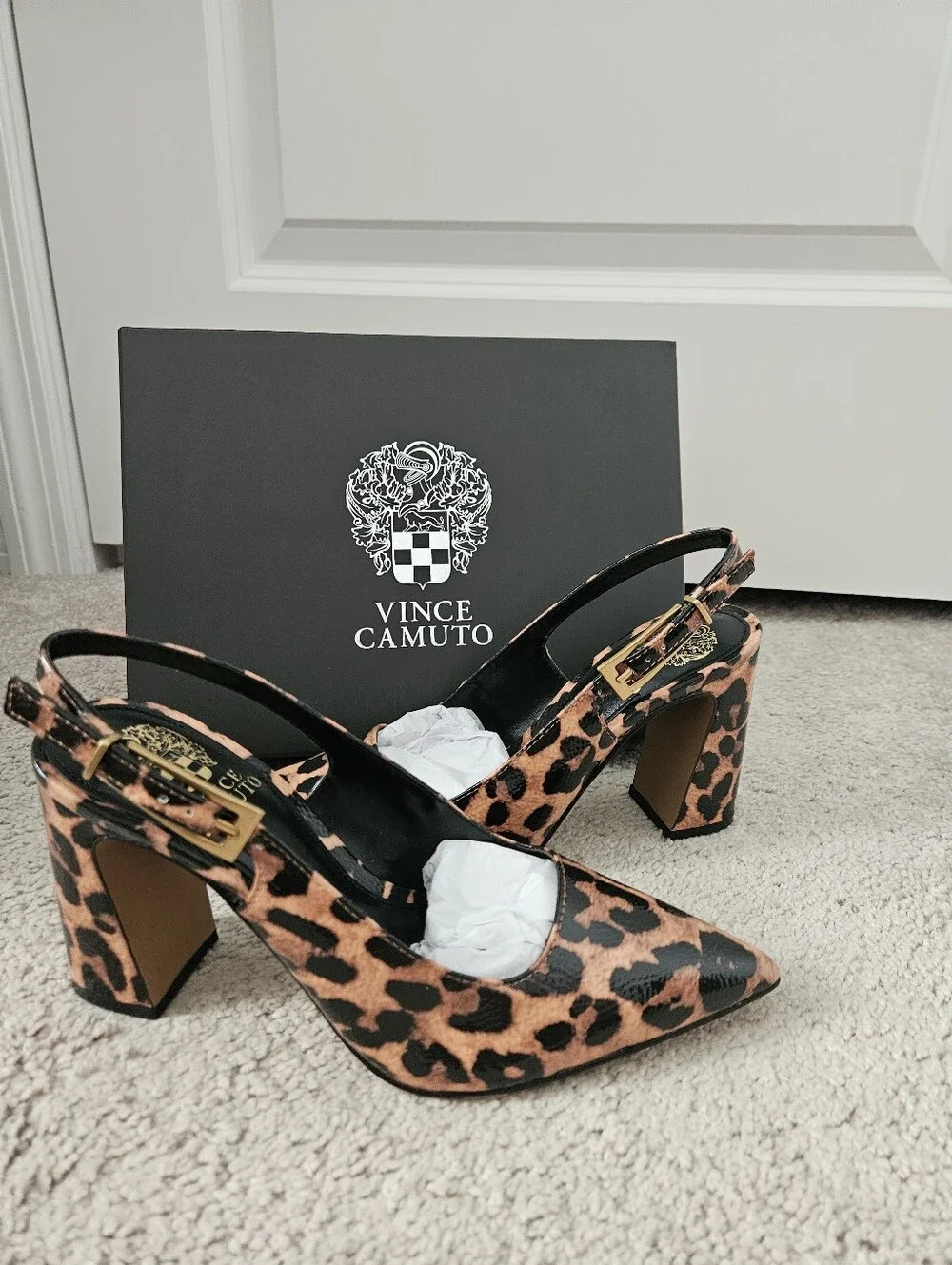Vince Camuto New In Box Amaryn Slingback Pump Leopard Size 6.5